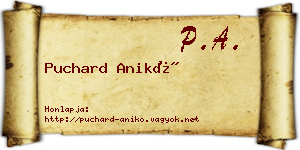Puchard Anikó névjegykártya